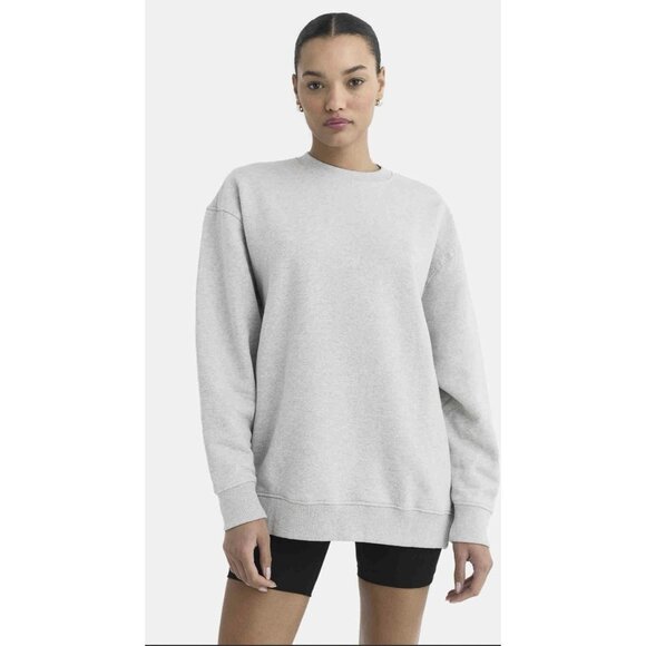 NWT Mate the Label Organic Fleece Oversized Sweatshirt in Midnight M/L Rare - Picture 6 of 7